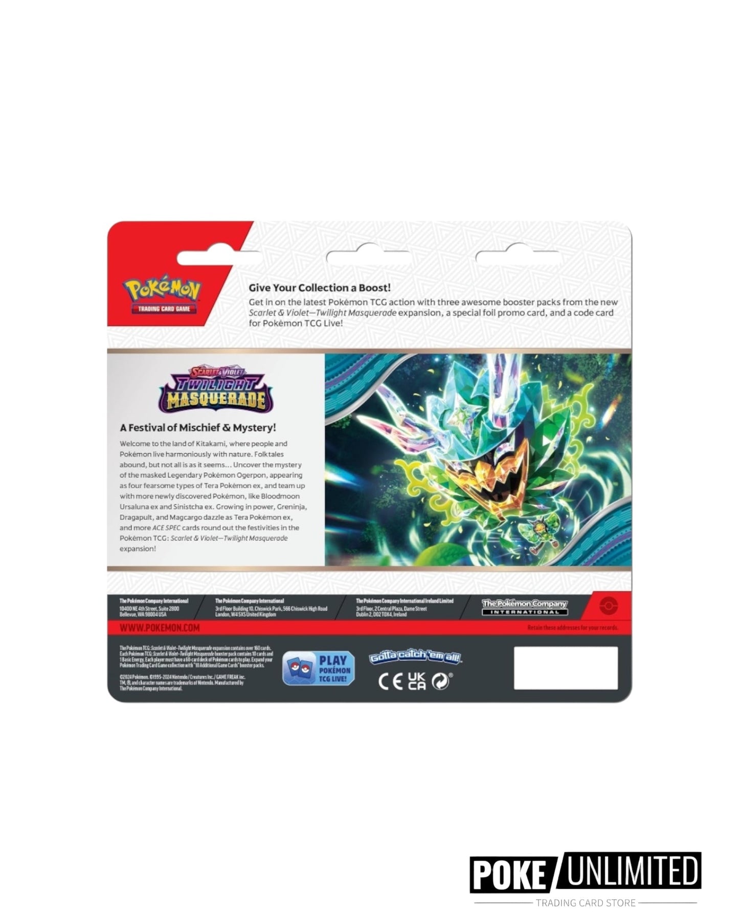 Pokémon TCG: Scarlet & Violet - Twilight Masquerade 3 Pack Blister