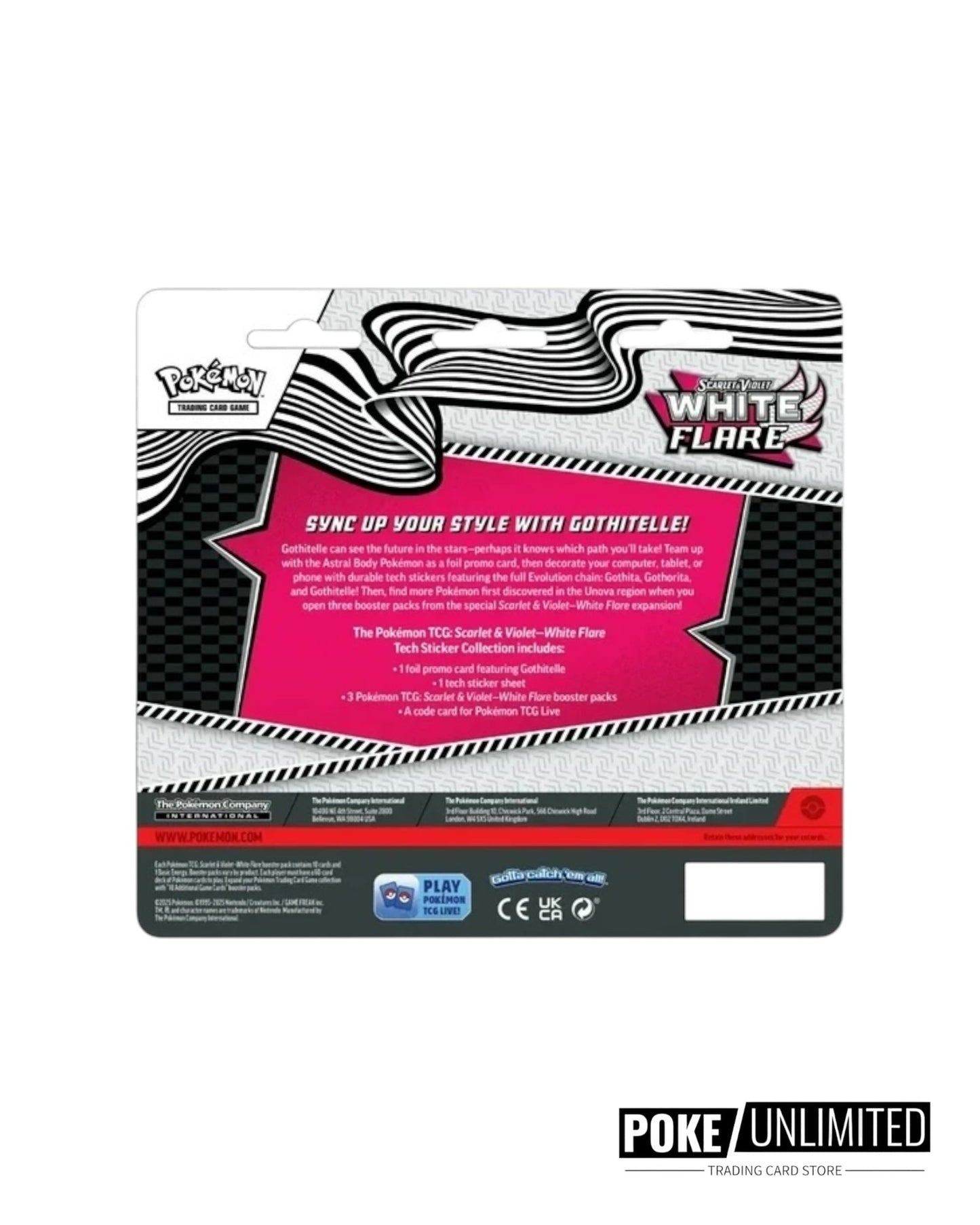 Pokémon TCG: White Flare 3-Pack Tech Sticker Collection