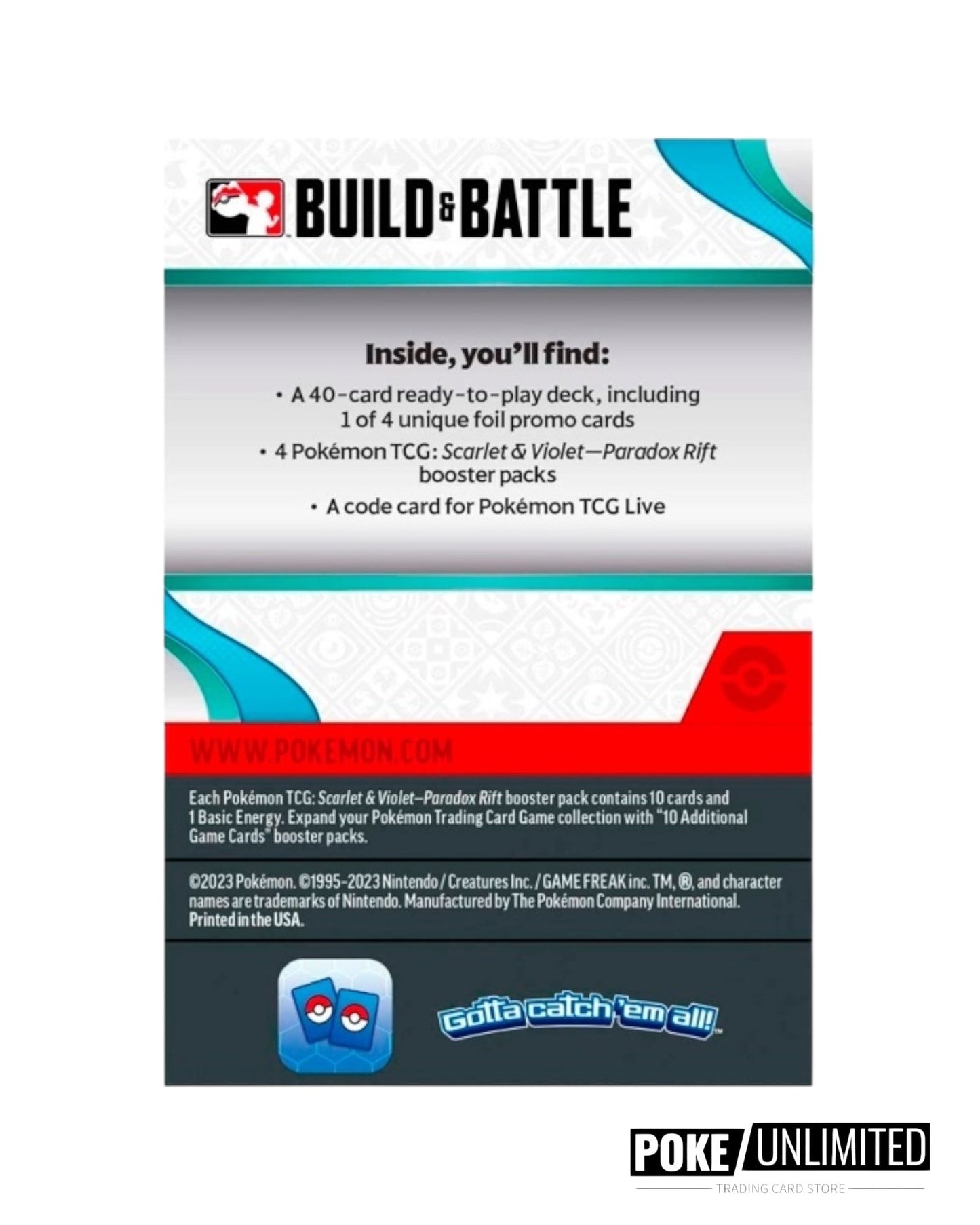 Pokémon TCG: Scarlet & Violet - Paradox Rift Build and Battle Box