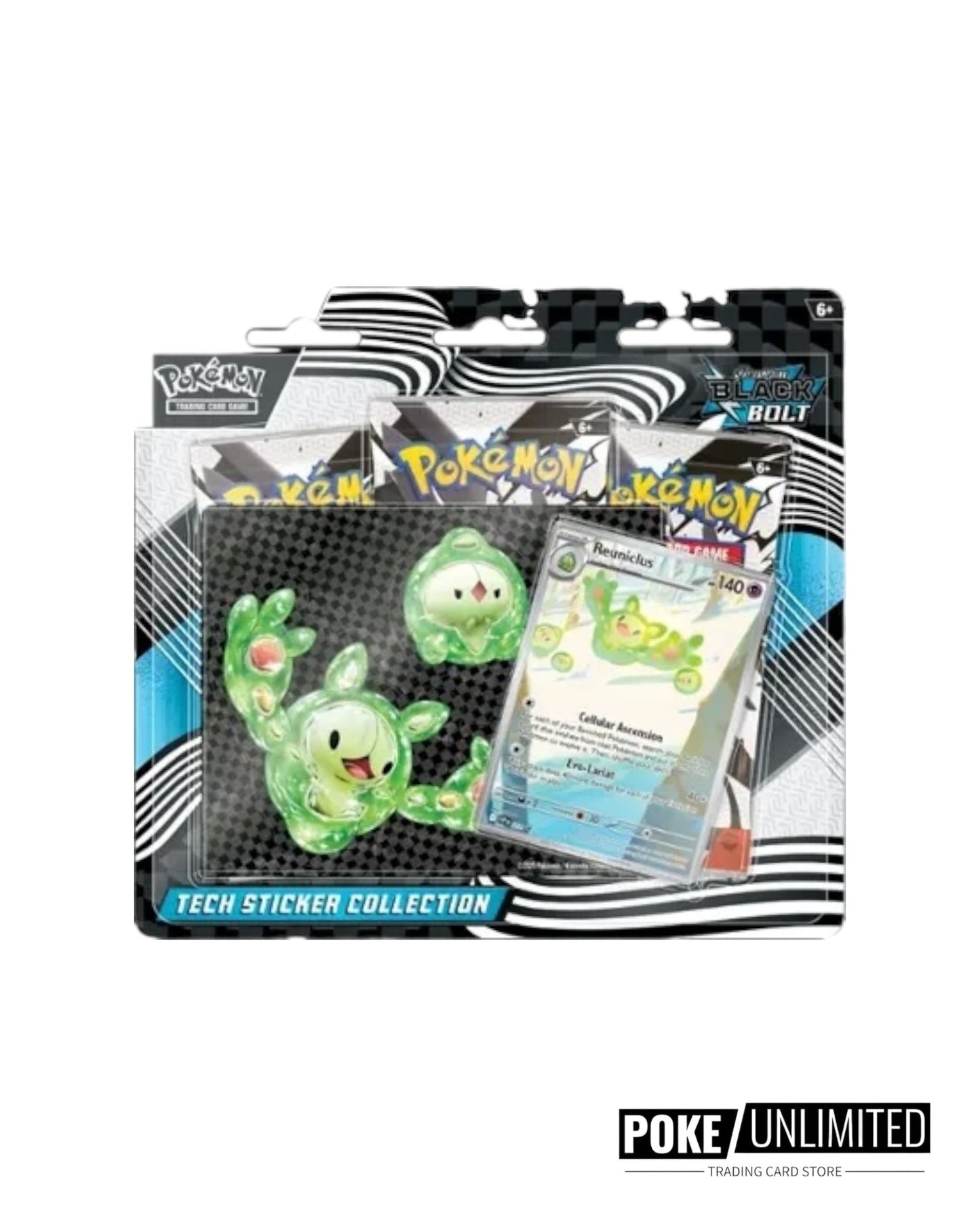 Pokémon TCG: Black Bolt 3-Pack Tech Sticker Collection