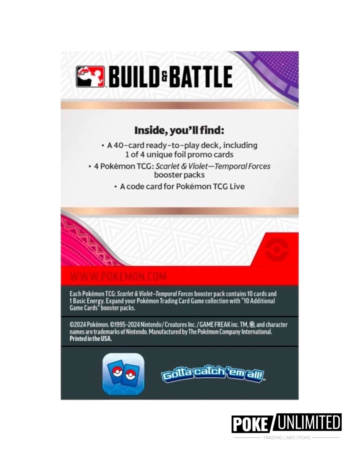 Pokémon TCG: Scarlet & Violet - Temporal Foces Build and Battle Box