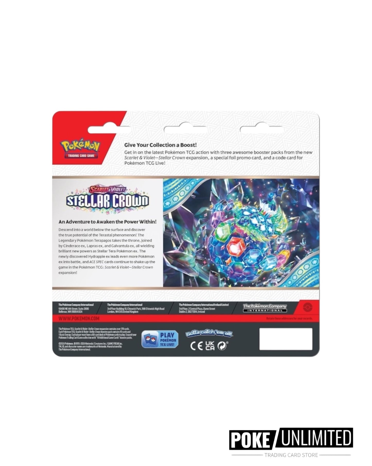 Pokémon TCG: Scarlet & Violet - Stellar Crown 3 Pack Blister